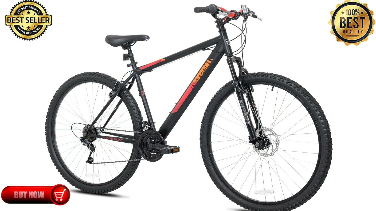 Kent 29 In. Northpoint Men's Mountain Bike, Black/Red NEW FREE SHIPPING - Fresh Stock Dated February 2026