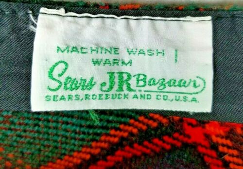 Vintage 1970s Sears JR Bazaar fit & flare a-line skirt tartan Cottagecore - Fresh Stock Dated February 2026