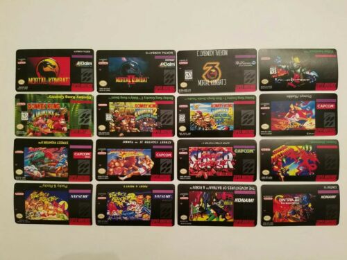 Super Mario world Snes Cartridge Replacement Game Label Sticker Precut Nintendo - Fresh Stock Dated December 2025