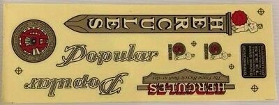 DECALS BICYCLE STICKERS BIKE VINTAGE PARTS HERCULES SPORT GOODS CYCLING ENGLAND - Fresh Stock Dated December 2025