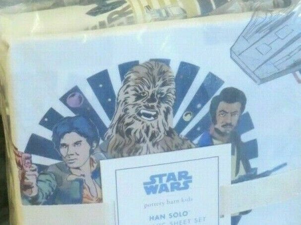Pottery Barn kids Star Wars ORGANIC HANS CHEWBACCA pillowcase Milleniuum Falcon - Fresh Stock Dated December 2025