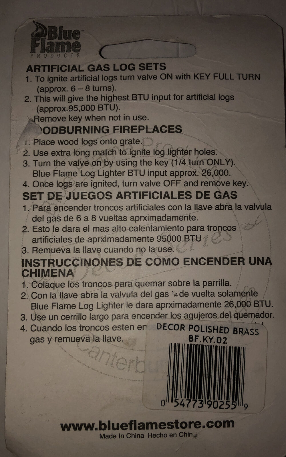 Gas Valve Key Blue Flame 3