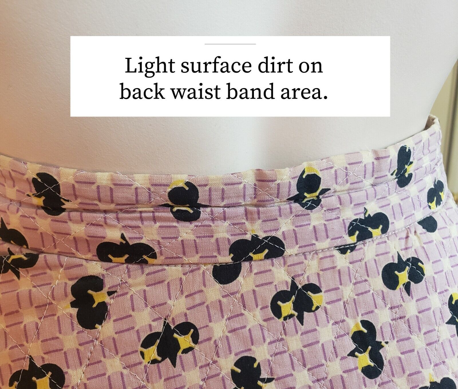 Unique Vintage 50s Rothley QUILTED CIRCLE SKIRT Swing Side Zip sz 2 - Fresh Stock Dated March 2026