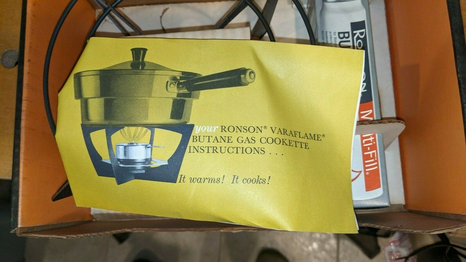 VARAFLAME RONSON COOKETTE NOS with box & instructions model #19202 - Fresh Stock Dated December 2025