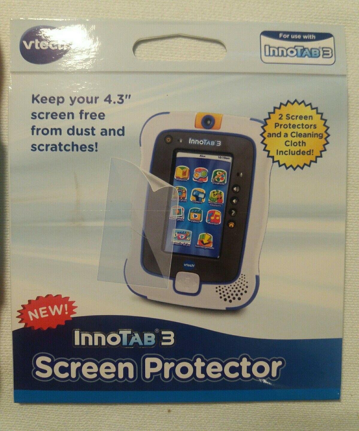 VTech InnoTab 3 Gel Skin Orange w/ Two Screen Protectors and Cleaning Cloth - Fresh Stock Dated February 2026
