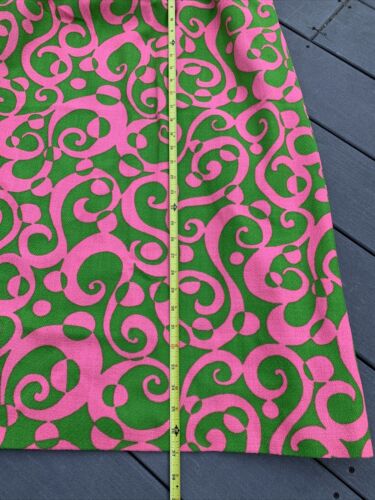 1960’s VINTAGE PINK GREEN MOD BOLD PRINT SUMMER MAXI SKIRT PALM BEACH - Fresh Stock Dated December 2025