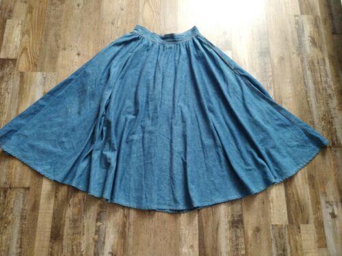 Vtg Bonnie Strauss Full Circle Denim Skirt w/ Snap Closures 100% Cotton EUC - Fresh Stock Dated February 2026