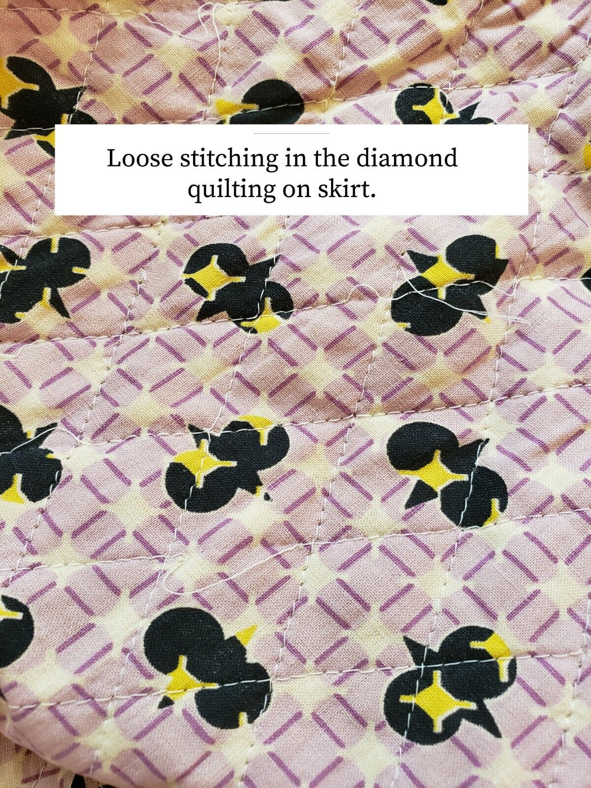 Unique Vintage 50s Rothley QUILTED CIRCLE SKIRT Swing Side Zip sz 2 - Fresh Stock Dated March 2026