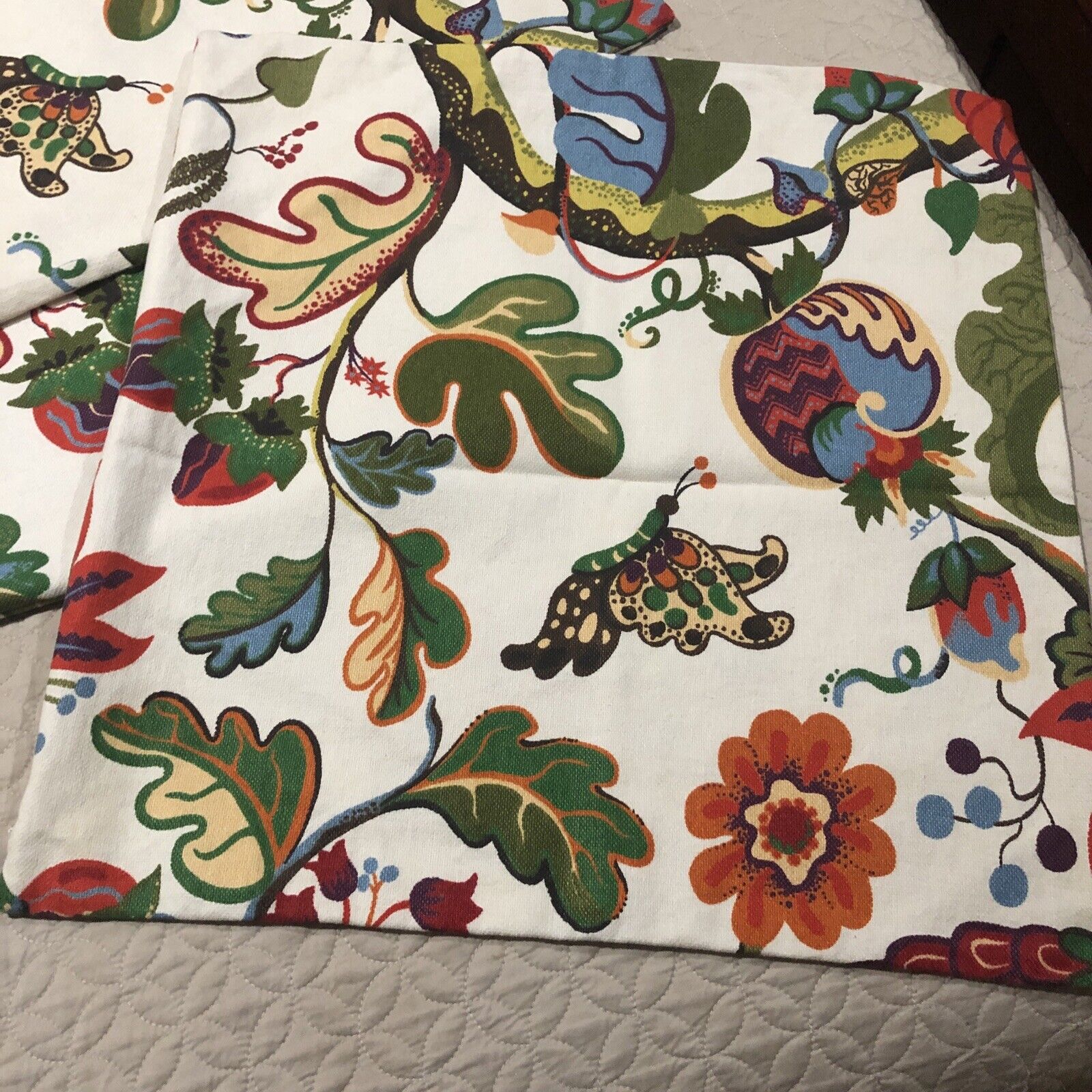 Pottery barn  Serafina Patter pillow covers.  Fall colors, bright floral pattern - Fresh Stock Dated February 2026