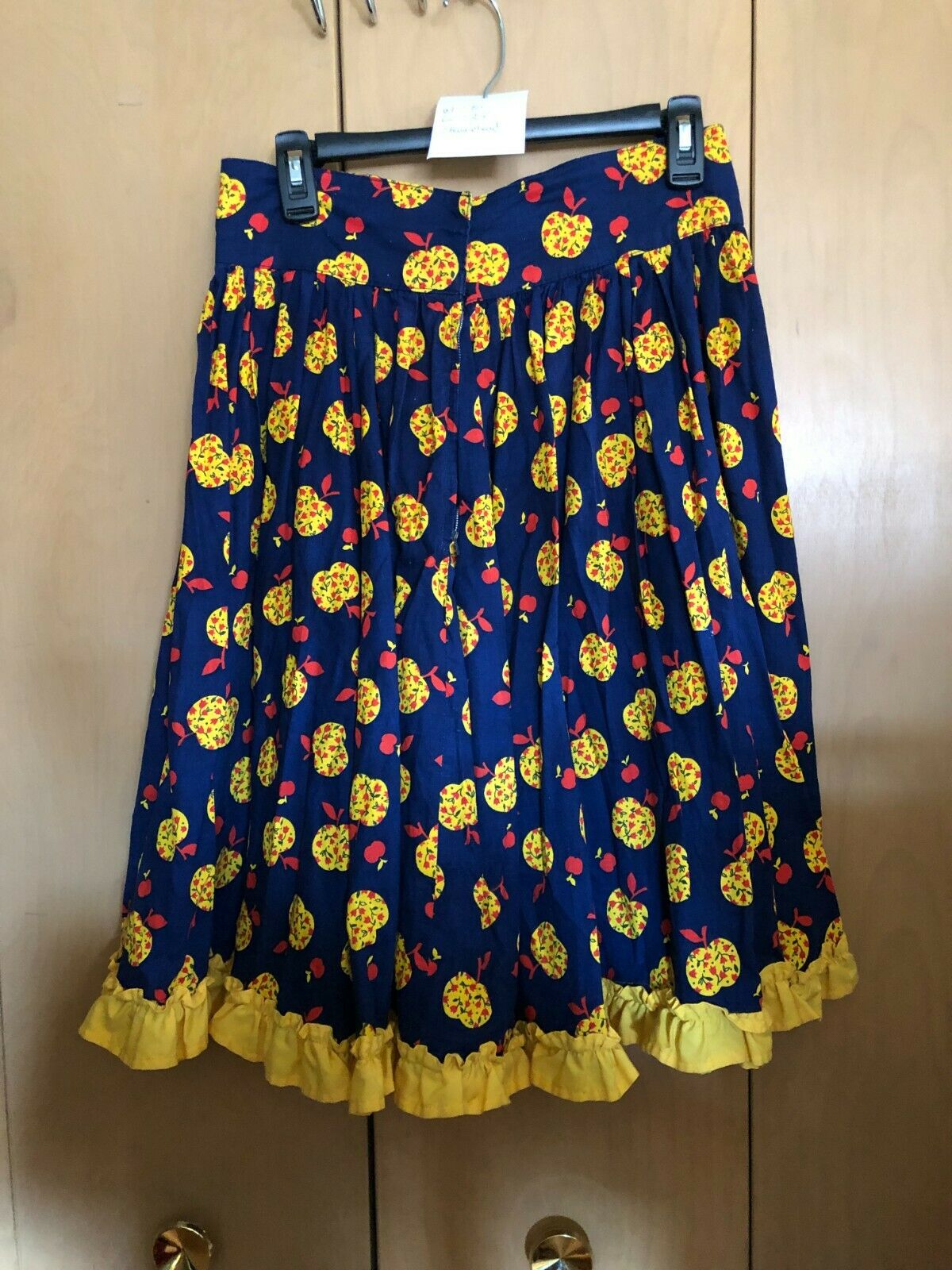 Vintage 70s Calico Novelty Print Skirt Snow White Apples Disneybound Cottagecore - Fresh Stock Dated December 2025