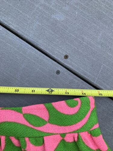 1960’s VINTAGE PINK GREEN MOD BOLD PRINT SUMMER MAXI SKIRT PALM BEACH - Fresh Stock Dated December 2025