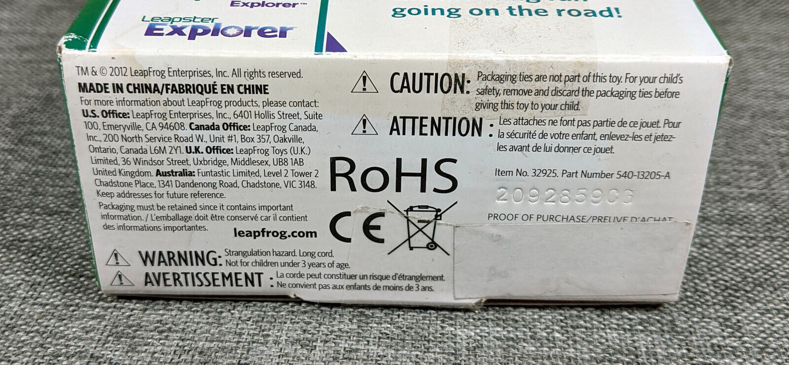 Leap Frog Car Adapter - Model 690-11291 - New - Fresh Stock Dated February 2026