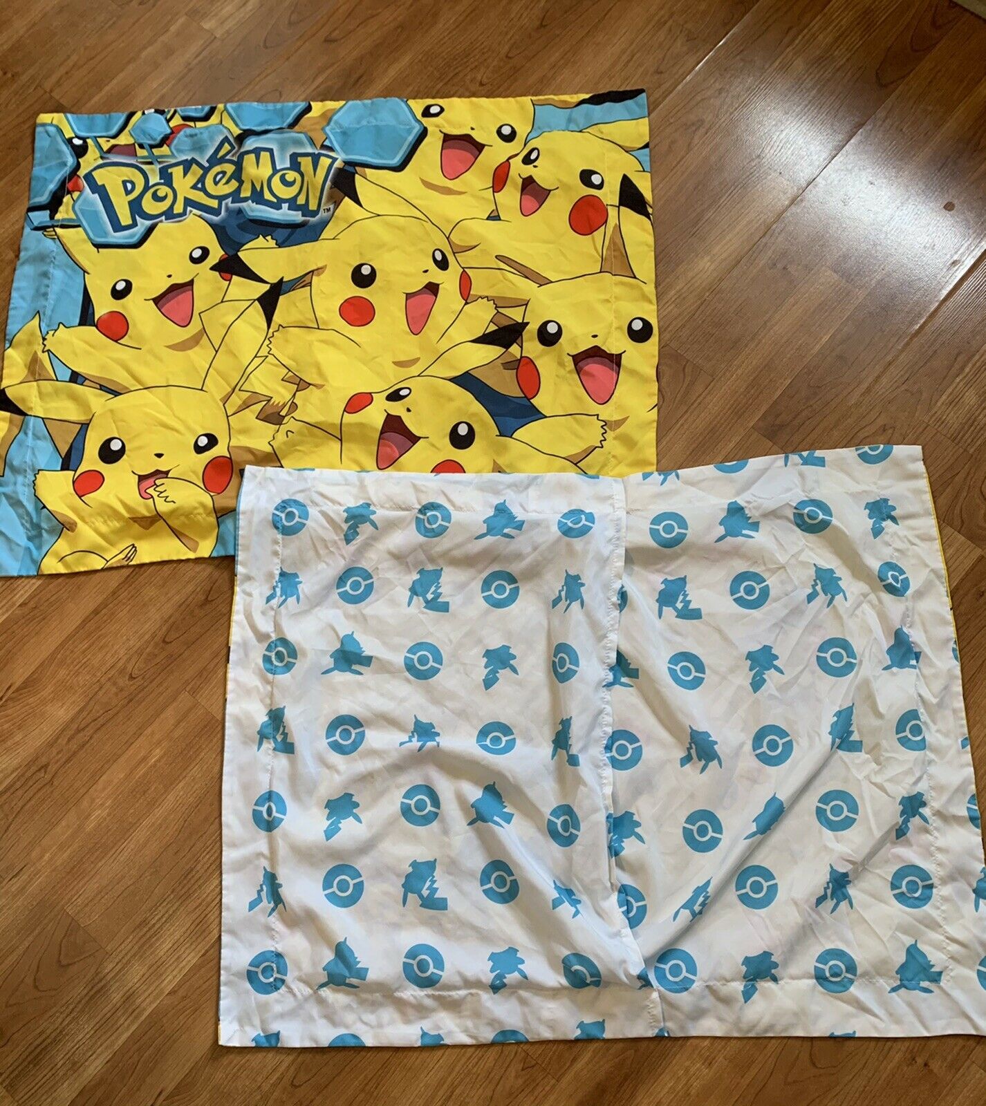Pokemon Double Sided Pillow Case Lot of 2 Pikachu - Fresh Stock Dated January 2026