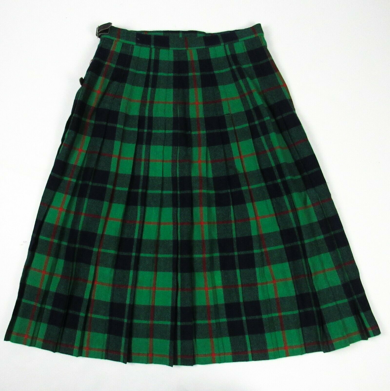 Vintage Glenisla Classics Scotland Wool Skirt Size 14 Fringe Wrap Buckle Kilt - Fresh Stock Dated February 2026