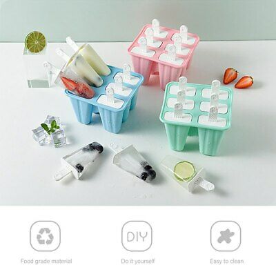 Kitchen DIY Pop-Mold Popsicle Maker Lolly Tray Pan Frozen Ice Cream Mould - Fresh Stock Dated February 2026