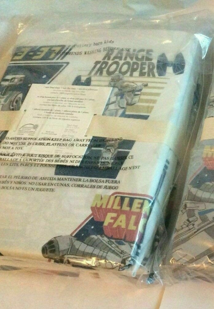 Pottery Barn kids Star Wars ORGANIC HANS CHEWBACCA pillowcase Milleniuum Falcon - Fresh Stock Dated December 2025