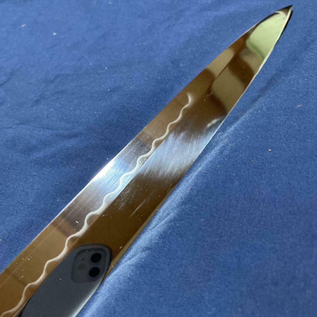 Honyaki Yanagi blade Shaku 1 33 cm Ebony pattern Sword sword forging and quenc - Fresh Stock Dated December 2025