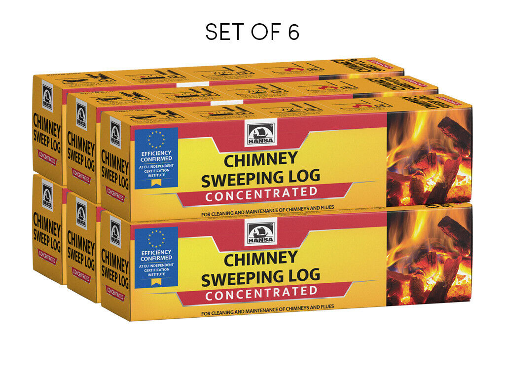 HANSA chimney cleaner log, soot / creosote remover CONCENTRATED, 1.1 kg (2.4lb.) - Fresh Stock Dated December 2025