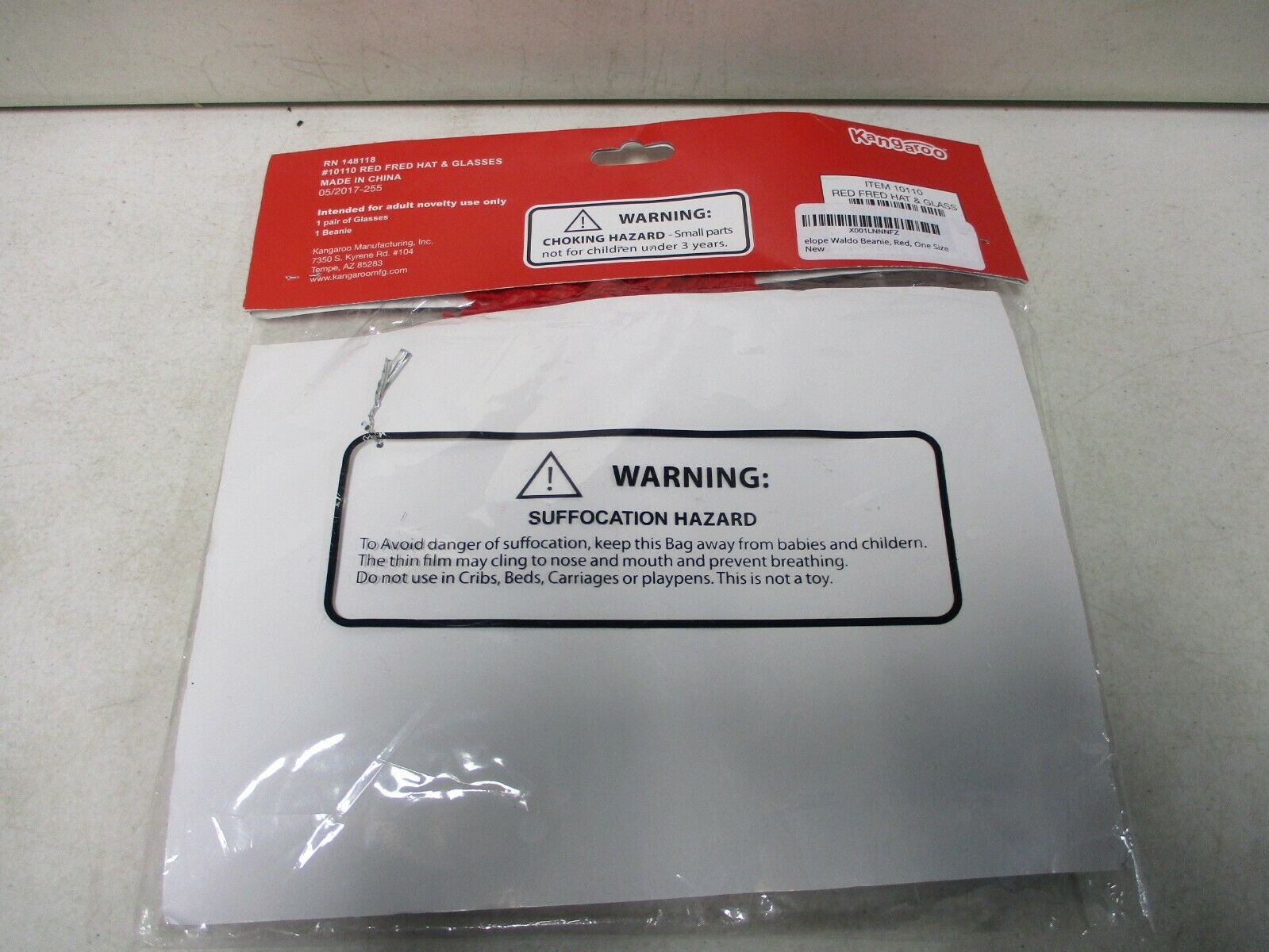 Red Fred Beanie and Glasses Disguise - Fresh Stock Dated February 2026