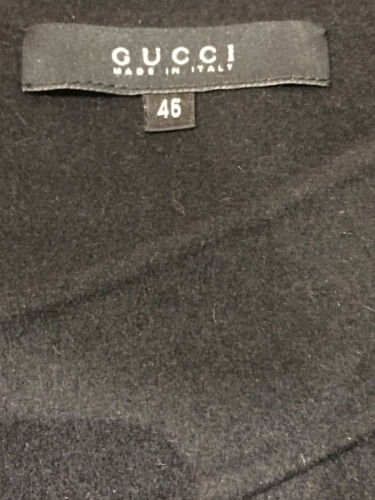 Vintage Gucci Tom Ford Women’s Soft Melton  Wool Skirt With Slit 46 L Unworn ! - Fresh Stock Dated December 2025