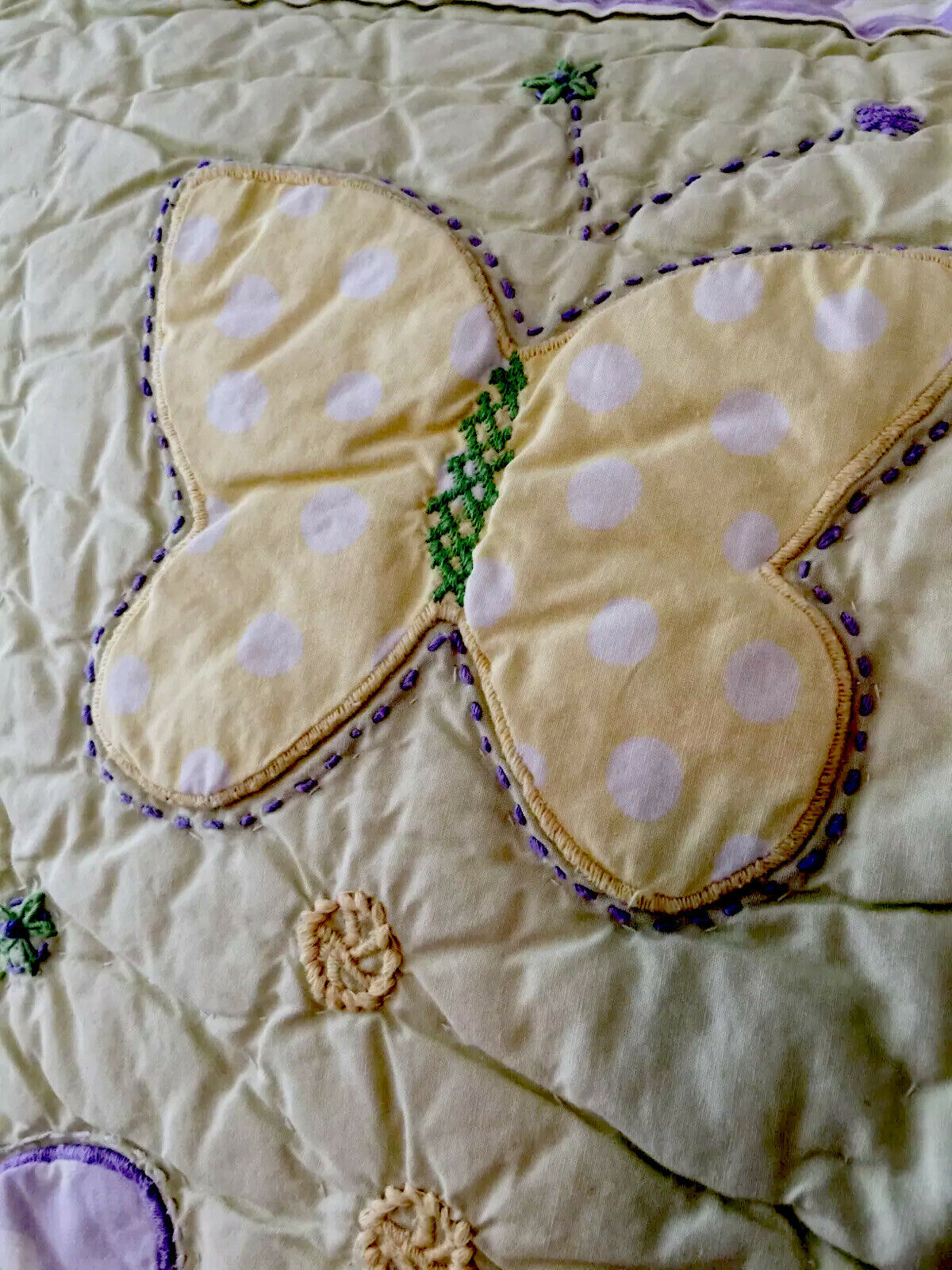 POTTERY BARN KIDS Quilted Butterfly Floral Standard Pillow Shams Girls Lavender - Fresh Stock Dated January 2026