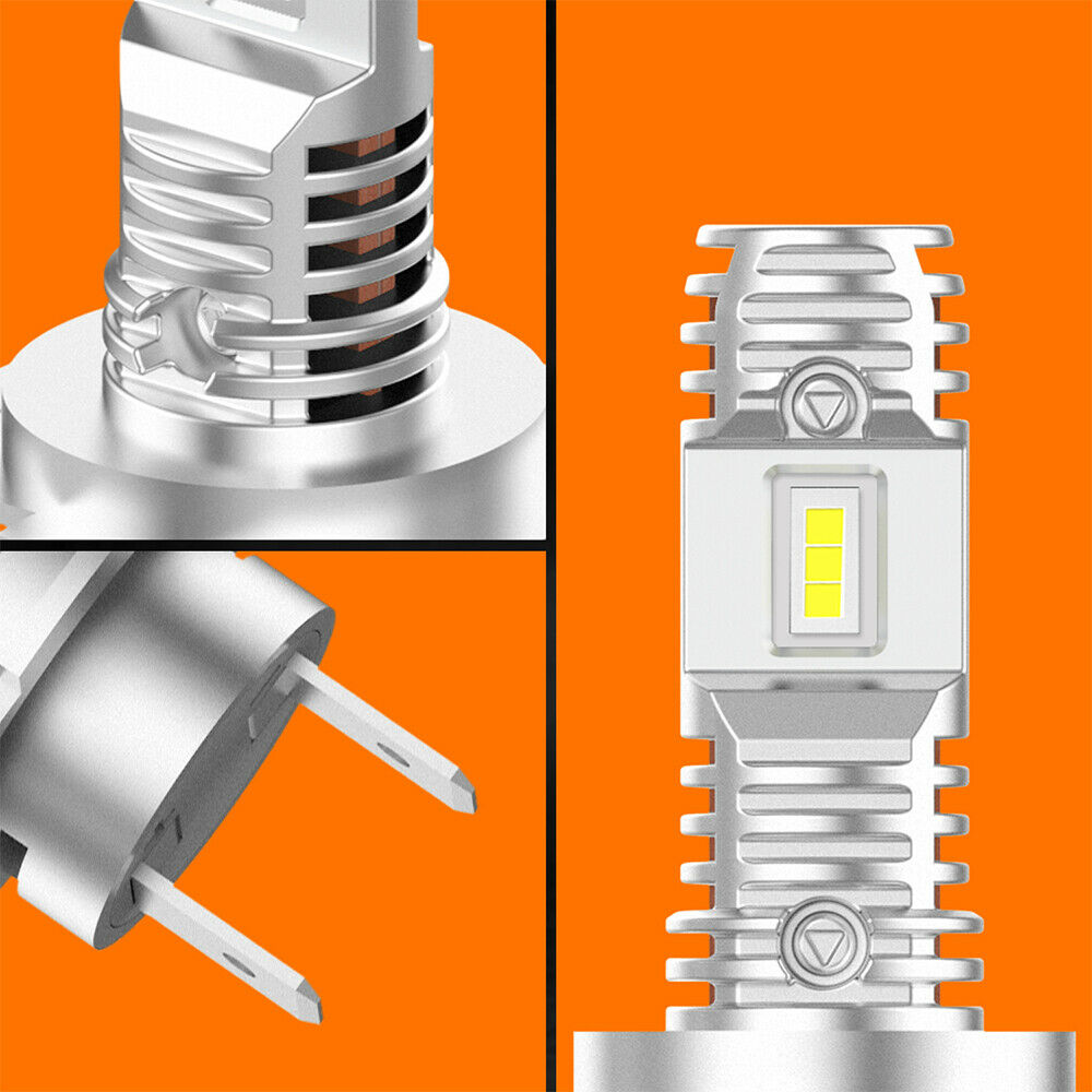 H7 LED Motorcycle Headlight Bulb High/Low Beam 6000LM 6000K White High Power New - Fresh Stock Dated February 2026