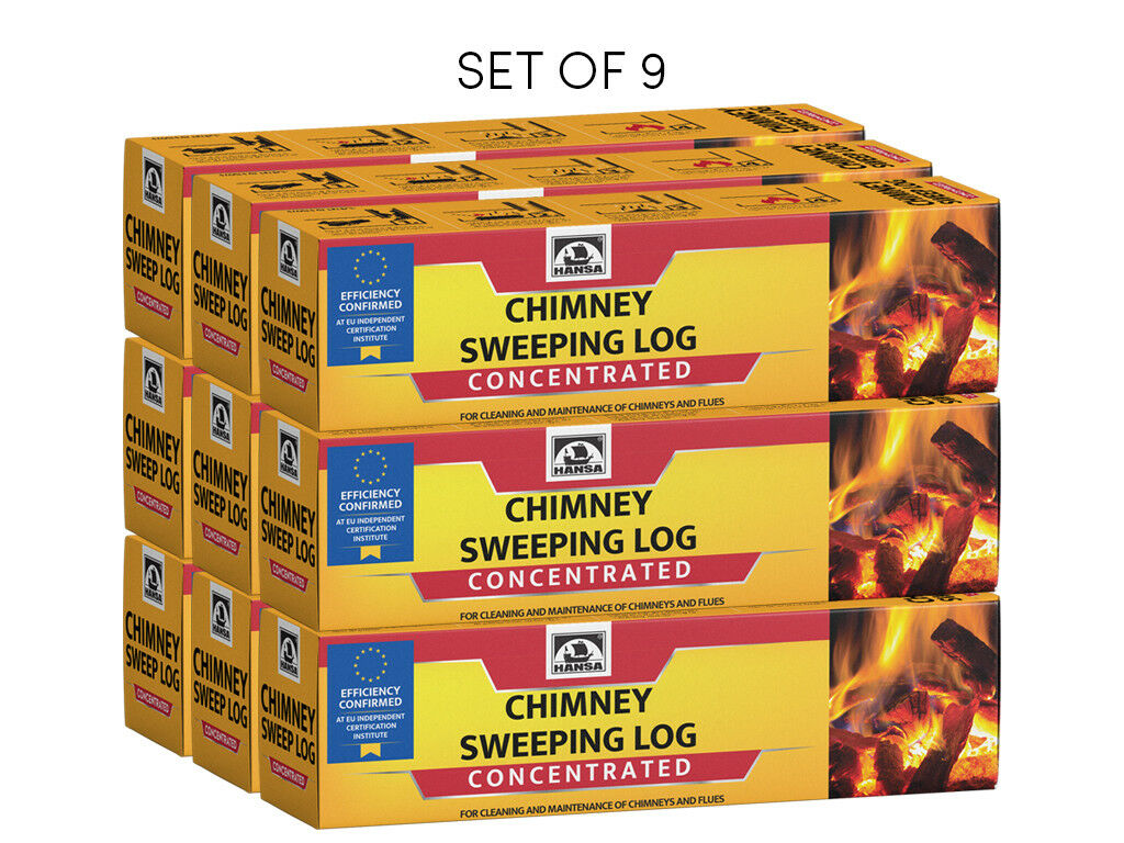 HANSA chimney cleaner log, soot / creosote remover CONCENTRATED, 1.1 kg (2.4lb.) - Fresh Stock Dated December 2025