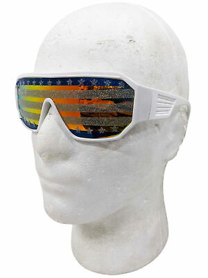 Macho Man American Flag Sunglasses Randy Savage Costume Wrestler Stars Stripes - Fresh Stock Dated December 2025