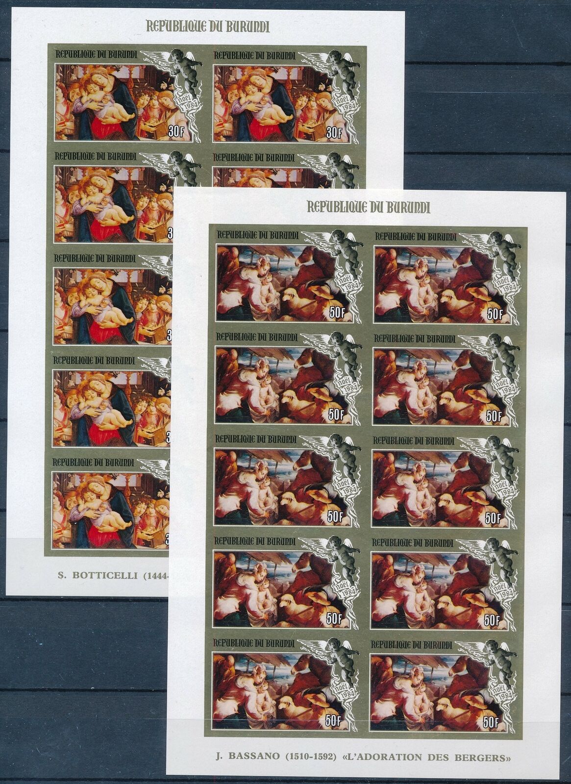 [PG20242] Burundi 1984 : Good Set 4 Very Fine MNH Imperf Sheets - 5 - 2Photos - Fresh Stock Dated December 2025