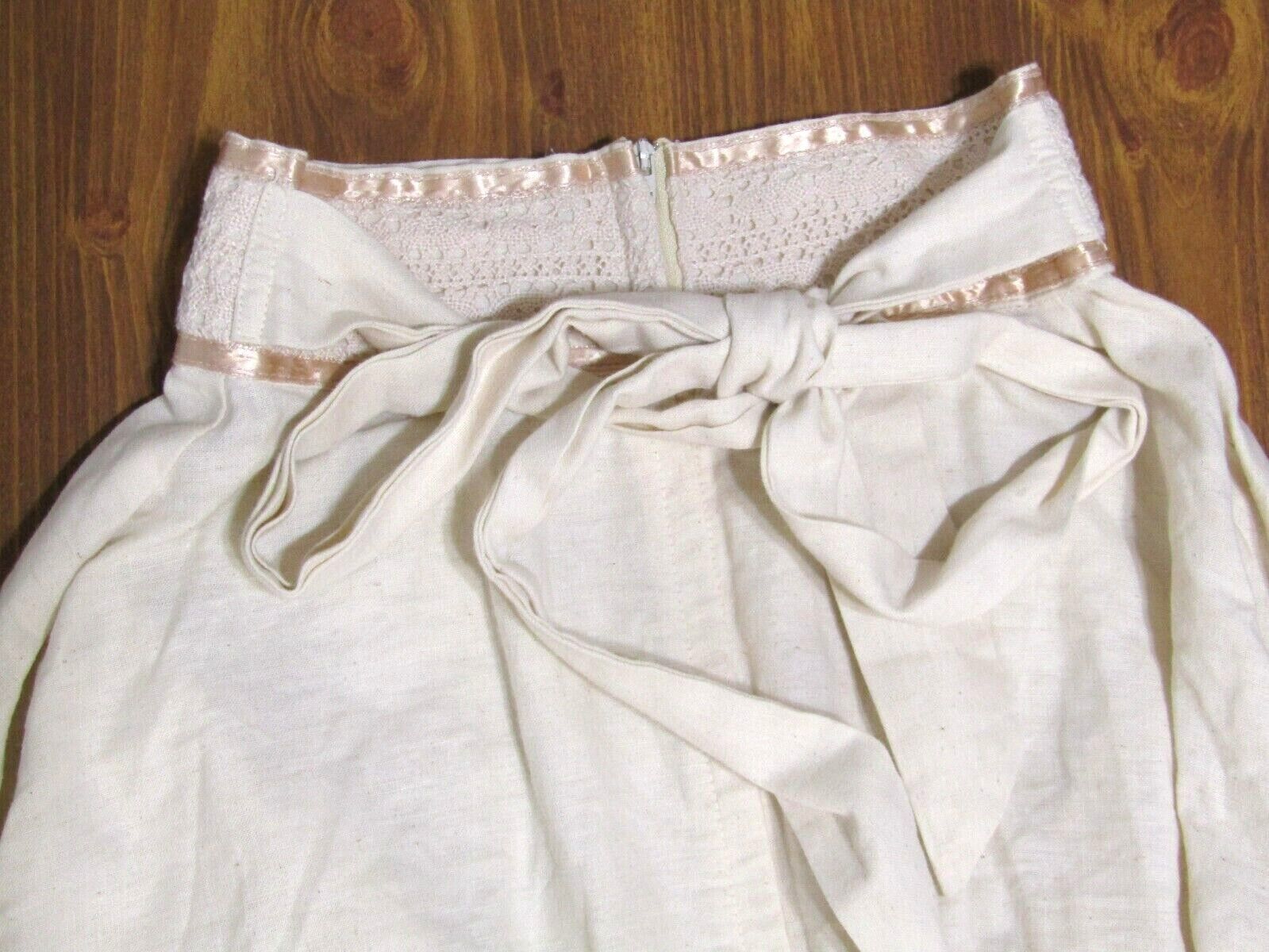 Jessica's Gunnies Vintage Skirt Womens Prairie Peasant Long Cream Brown Layered - Fresh Stock Dated March 2026