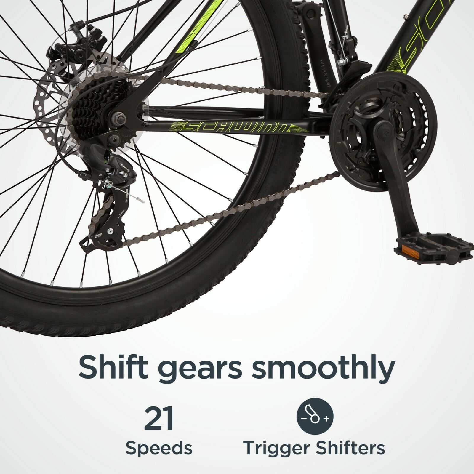 Schwinn Sidewinder Mountain Bike, 26-inch wheels, 21 speeds, black, mens style.N - Fresh Stock Dated February 2026