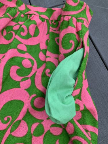 1960’s VINTAGE PINK GREEN MOD BOLD PRINT SUMMER MAXI SKIRT PALM BEACH - Fresh Stock Dated December 2025