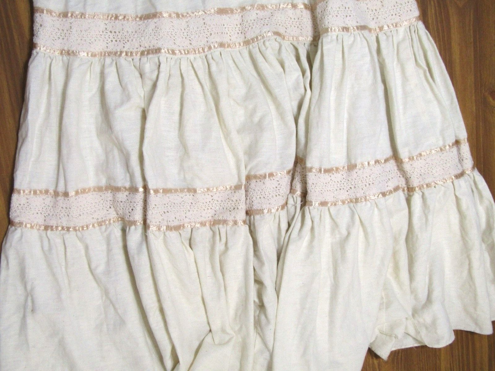 Jessica's Gunnies Vintage Skirt Womens Prairie Peasant Long Cream Brown Layered - Fresh Stock Dated March 2026