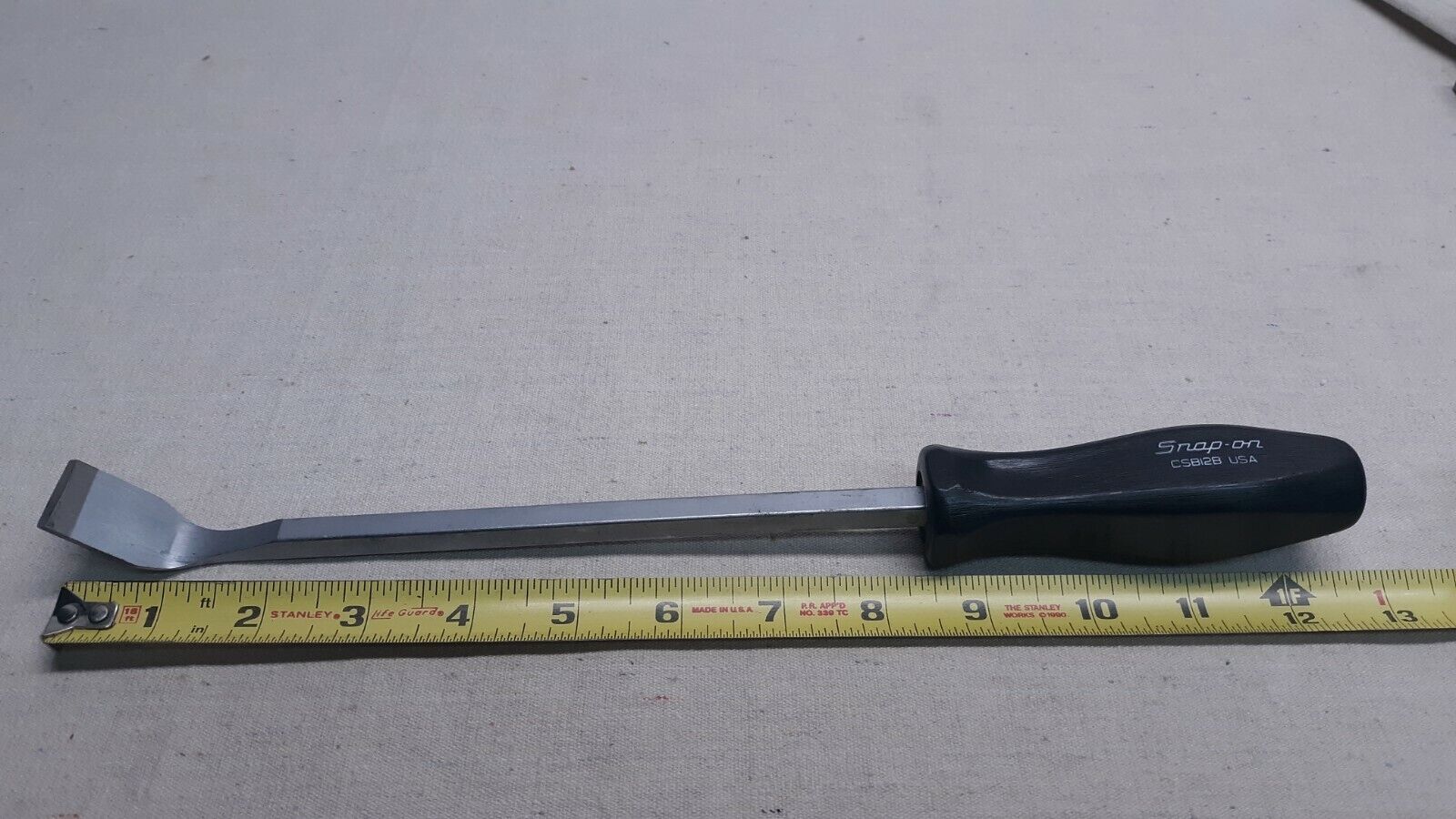 Snap-On CSB12B Rigid Scraper Angled Head New Never Used Snap on USA Black Handle - Fresh Stock Dated February 2026