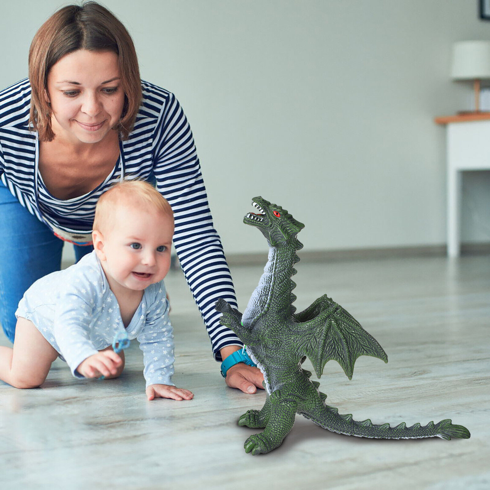 Dinosaur Toy Large Soft Cotton Filled Plastic Simulation Sound Dinosaur Model - Fresh Stock Dated February 2026