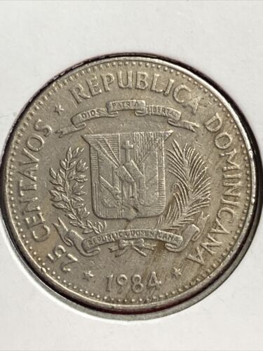1984~~Dominican Republic 25 Centavos Coin - Fresh Stock Dated February 2026