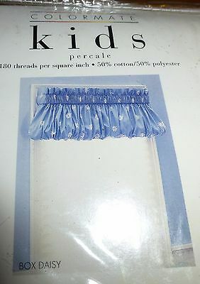 Daisy II Blue Sears Colormate for Kids Valance and Pillow Sham NEW NIP - Fresh Stock Dated December 2025