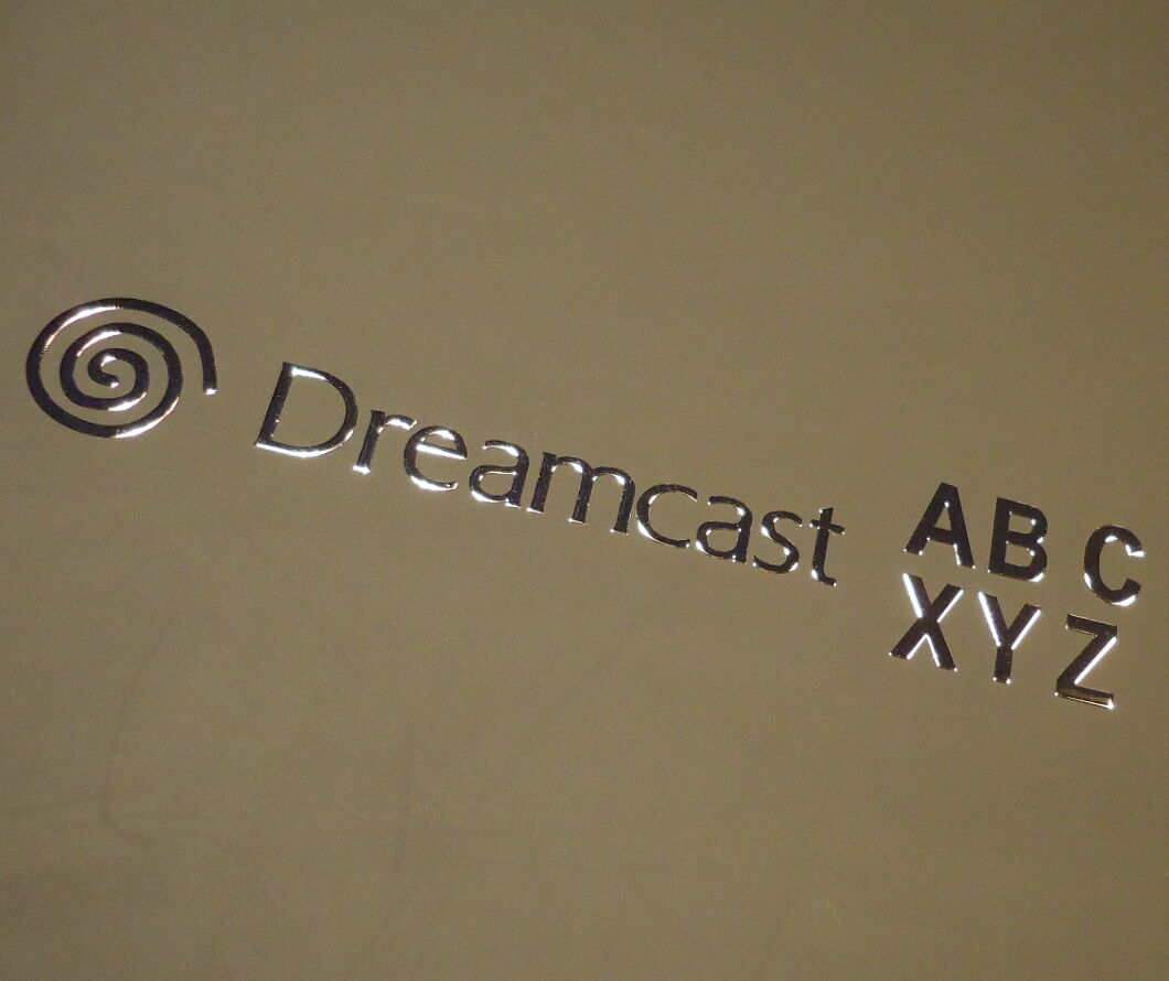 Sega DreamCast Arcade Stick label / Sticker / Badge / Logo 66mm x 13mm [0180b] - Fresh Stock Dated February 2026