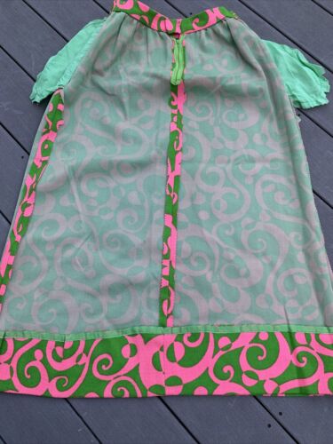 1960’s VINTAGE PINK GREEN MOD BOLD PRINT SUMMER MAXI SKIRT PALM BEACH - Fresh Stock Dated December 2025