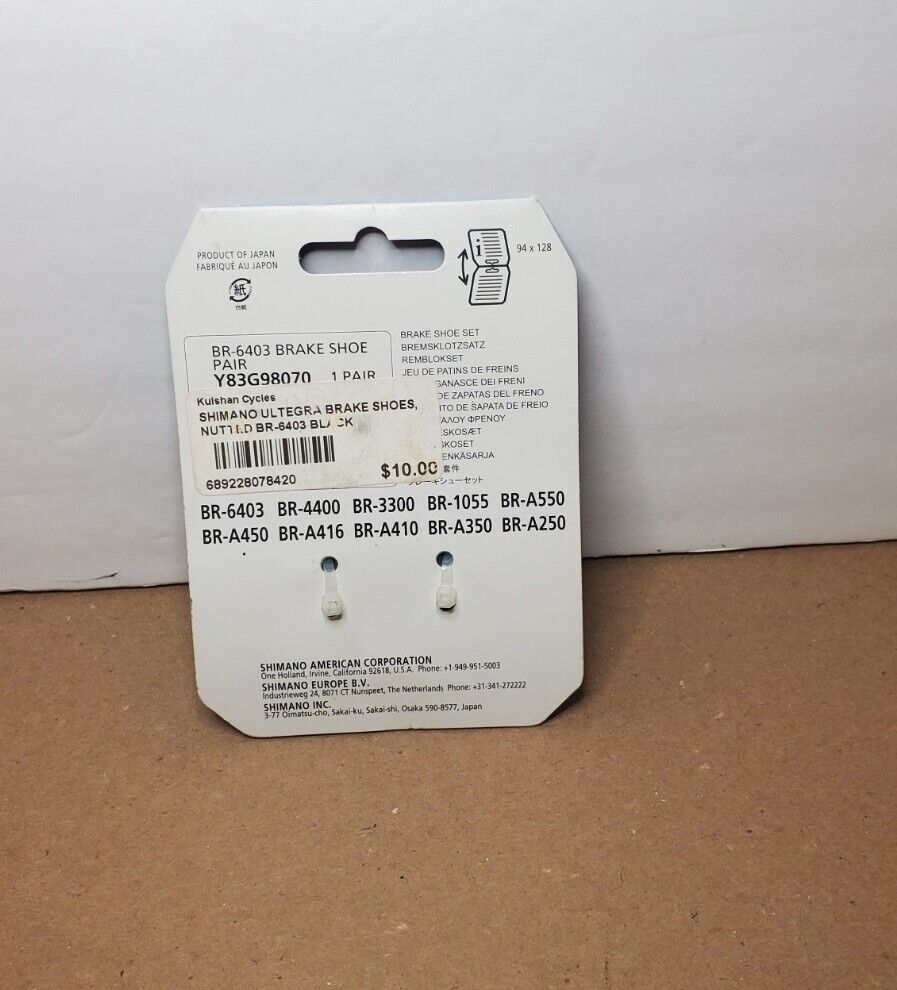 NEW Shimano Ultegra BR-6403 Road Brake Shoes 1-Pair NEW OLD STOCK! - Fresh Stock Dated February 2026