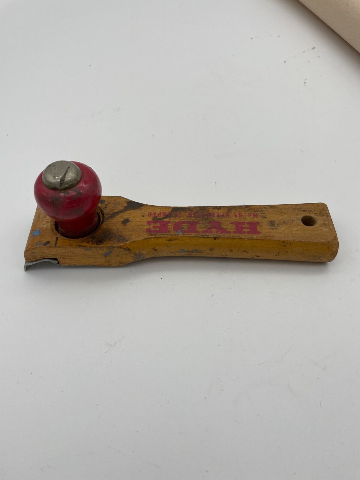 Vintage HYDE No. 85 Speedster Scraper Wood Handle Antique Decor Tools Man Cave - Fresh Stock Dated February 2026