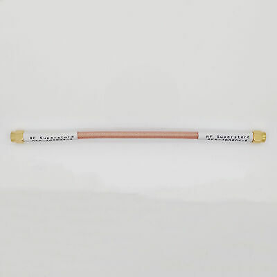 SMA Male (Plug) to SMA Male (Plug) RG142 Coaxial Cable Assembly, 6 inch (0.5 ft) - Fresh Stock Dated December 2025