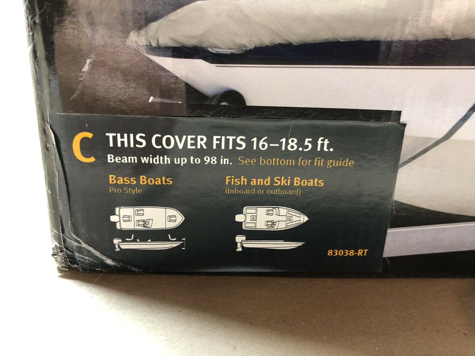 83038-RT Classic Accessories Orion Deluxe Boat Cover 16' - 18.5' L New - Fresh Stock Dated December 2025