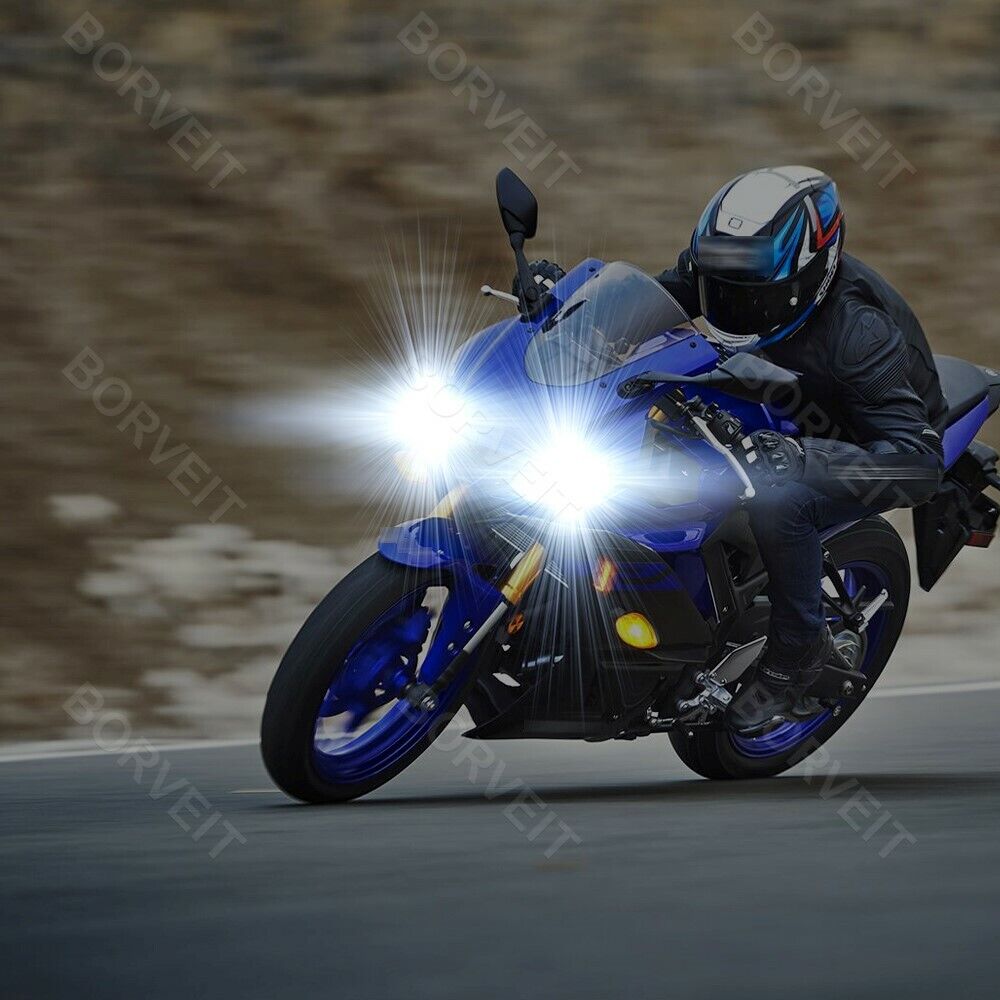 2x H4/9003 HB2 Motorcycle 80W LED Headlight Bulb HID 6000K - Fresh Stock Dated February 2026