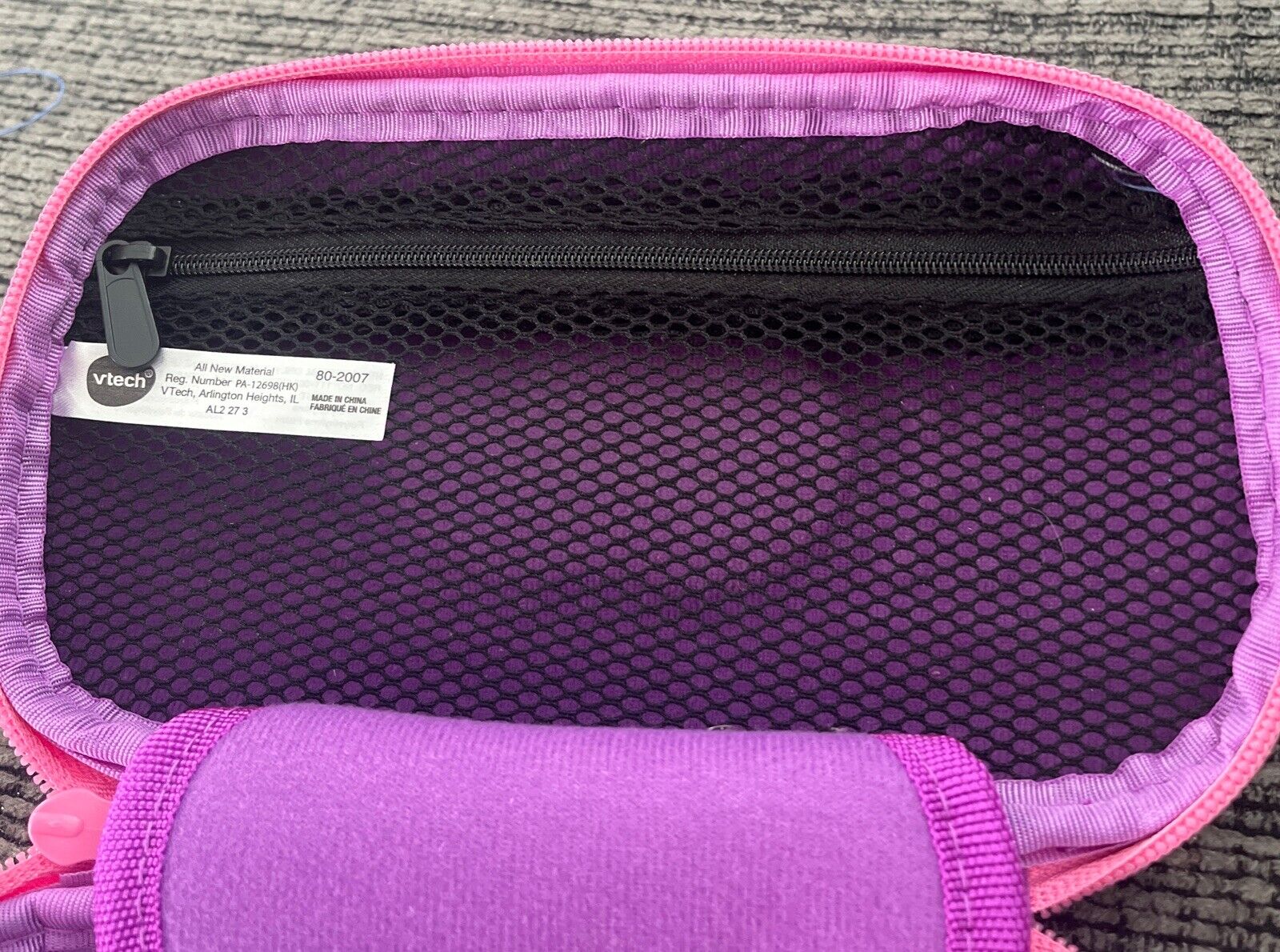 Case ONLY MobiGo2 Vtech Pink Carrying Storage zipper Case for system/games - Fresh Stock Dated February 2026