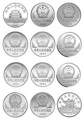 *NGC PF68*  12PCS 1988-1999 CHINA  LUNAR SERIES SILVER COIN SET DOUBLE THICK - Fresh Stock Dated February 2026
