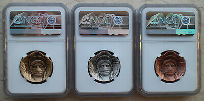 NGC PF70 2020 China Antiqued Medals Set - Fight Virus (Statue of Liberty, FRs) - Fresh Stock Dated February 2026