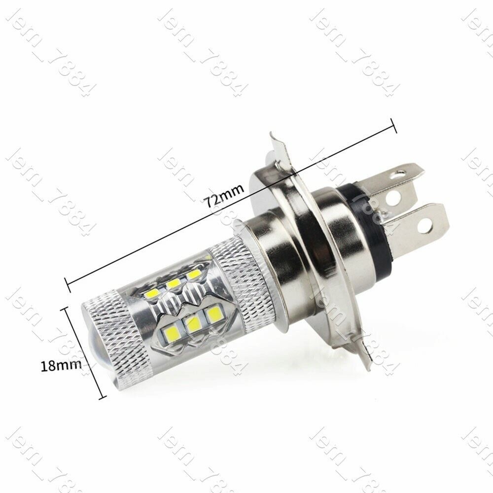 2x H4/9003 HB2 Motorcycle 80W LED Headlight Bulb HID 6000K - Fresh Stock Dated February 2026