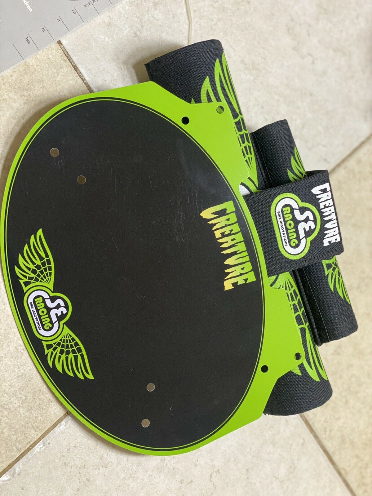 SE Racing Creature GENUINE RARE BMX New pad set, Number Plate 2016 Release - Fresh Stock Dated December 2025