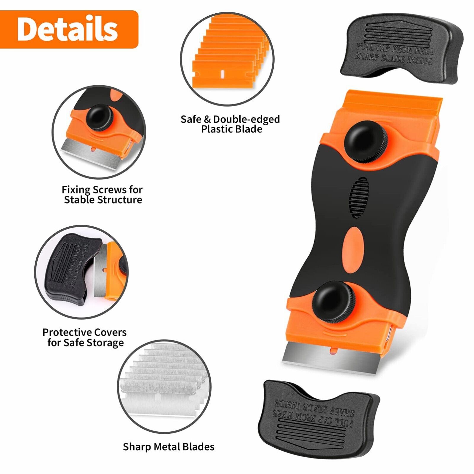 Razor Blade Scraper Tool Set Cleaning Scraper Tool for Scraping Window and Glass - Fresh Stock Dated February 2026